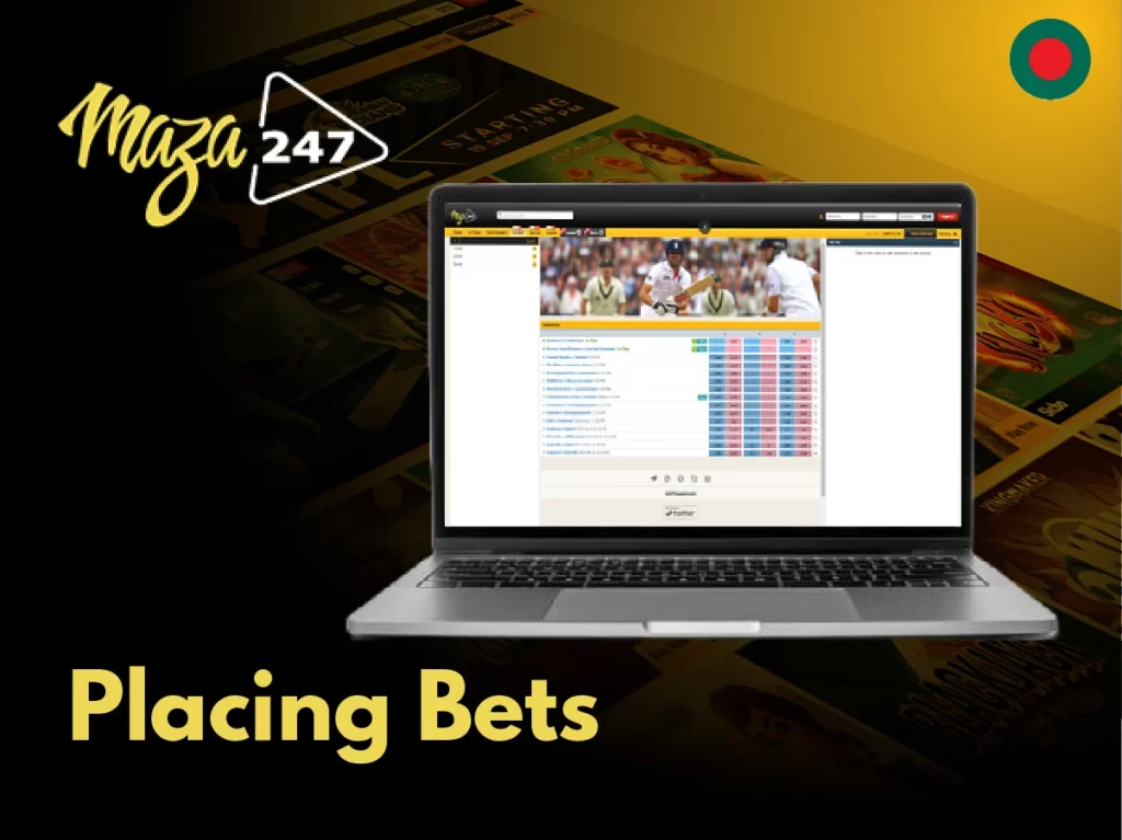 Placing bets on Sports at maza247bet